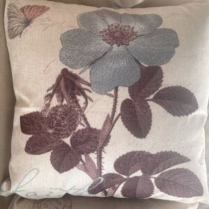 FAITH floral pillow cover | 17.5” x 17.5”